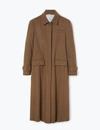 A LINE CONCEALED BUTTONS FLARED COAT