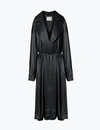 A LINE BELTED SATIN TRENCH COAT