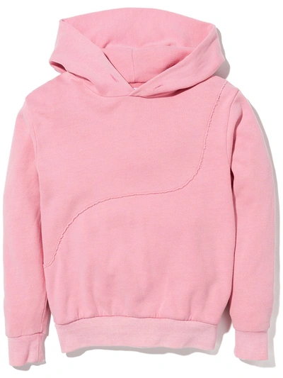 Erl Swirl-print Cotton Hoodie In Pink