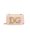 Dolce & Gabbana D & G Girls Leather Crossbody Phone Case In Cipria