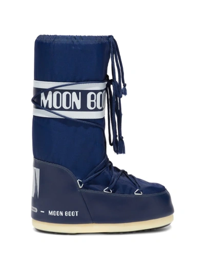 Moon Boot Unisex Icon Nylon Boots - Toddler, Little Kid In Blue