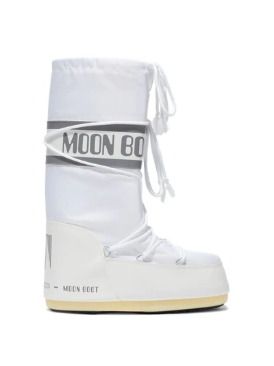 Moon Boot Little Kid's & Kid's Icon Junior Nylon Tall Boots In White
