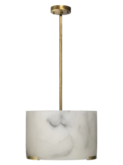 Jamie Young Co. Elancourt Faux Alabaster Pendant Lamp In White Faux