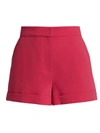 Cinq À Sept Elaine Crepe Shorts In Raspberry