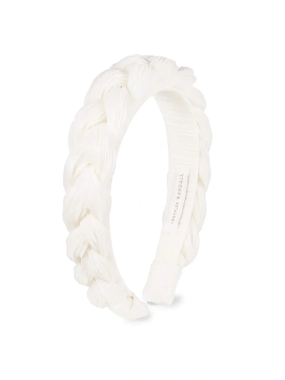 Loeffler Randall Lilac Braided Headband In Pearl