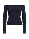 RALPH LAUREN LONG SLEEVE OFF-THE-SHOULDER TOP,400015559988