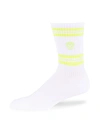 Alexander Mcqueen Skull Striped Socks In Bone