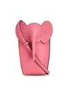 Loewe Elephant Leather Pocket Pouch-on-strap In Pink
