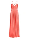 A.l.c Aries Pleated Gown In Maillot