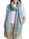Brunello Cucinelli Women's Fringed Silk & Cashmere Scarf In Blue