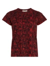 Rag & Bone Snake Print Crewneck T-shirt In Red Multi