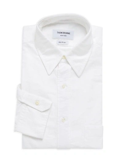 THOM BROWNE MEN'S CLASSIC BUTTON-DOWN LONG-SLEEVE DRESS SHIRT,400014156685