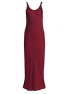 L Agence Akiya Tank Dress In Dark Wine