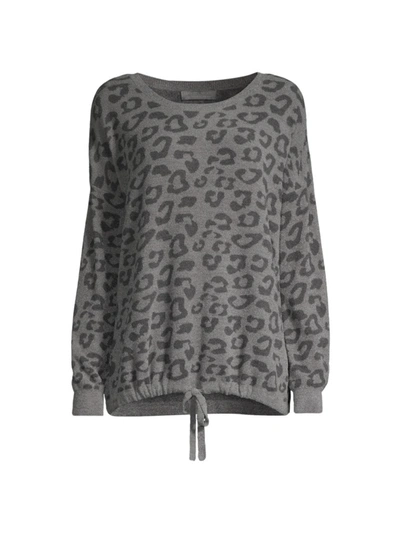 Barefoot Dreams Cozychic Ultra Lite Drawstring Sweatshirt In Graphite Carbon