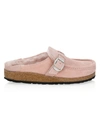 BIRKENSTOCK WOMEN'S BUCKLEY SHEARLING-LINED SUEDE CLOGS,400014840834