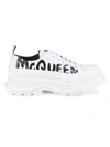 Alexander Mcqueen Leather Lace-up Sneakers In White Black