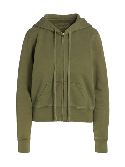 Nili Lotan Callie Zip-front Hoodie In Uniform Green