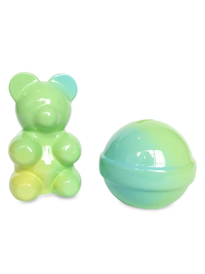 By Robynblair Kid's Ombré Candy Piggy Bank Set In Green