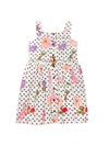 MARCHESA LITTLE GIRL'S & GIRL'S FLORAL POLKA DOT BUTTONED DRESS,400015152841
