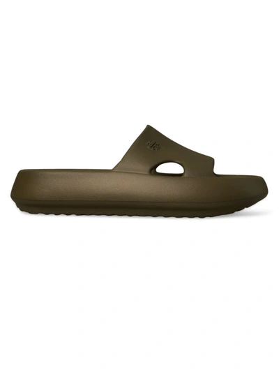 Tory Burch Logo Shower Slides In Leccio