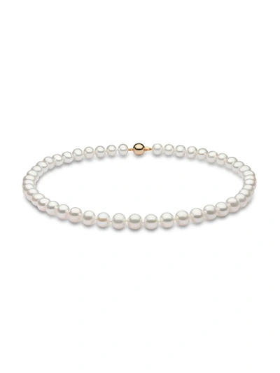 Saks Fifth Avenue Women's 14k Yellow Gold & 8.5-9mm Cultured Freshwater Pearl Necklace In White