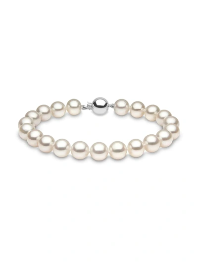 Saks Fifth Avenue Women's 14k White Gold & 8.5-9mm Cultured Freshwater Pearl Bracelet