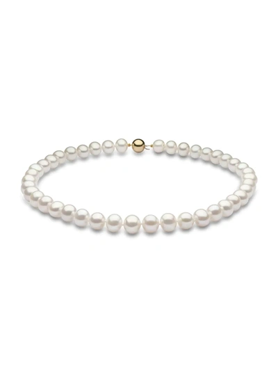 Saks Fifth Avenue Women's 14k Yellow Gold & 9.5-10mm Cultured Freshwater Pearl Necklace In White
