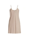 Skin Sexy Cotton Slip Dress In Biscotti