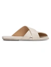 Marsèll Crossover-straps Leather Slides In Ivory