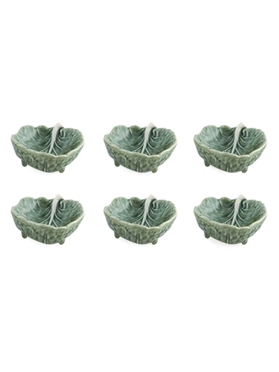 Bordallo Pinheiro Cabbage 6-piece Mini Bowl Set In Green