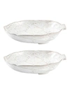 Bordallo Pinheiro Artichoke 2-piece Pasta Plate Set In White