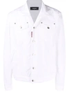 DSQUARED2 LOGO-PATCH BUTTON-FASTENING JACKET