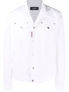 Dsquared2 Logo-patch Button-fastening Jacket In White