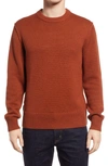 Alex Mill Merino Wool & Cotton Crewneck Sweater In Rust