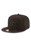 NEW ERA NEW ERA DETROIT LIONS BLACK ON BLACK 59FIFTY FITTED HAT,70234551