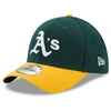 NEW ERA NEW ERA GREEN/YELLOW OAKLAND ATHLETICS MLB TEAM CLASSIC 39THIRTY FLEX HAT,1525926