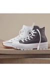 Converse Chuck Taylor® All Star® Run Star Hike High Top Platform Sneaker In Cargo Khaki/white/black