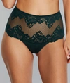 Le Mystere Lace Allure High-waist Thong In Deep Forest