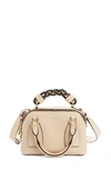 Chloé Small Leather Daria Top-handle Bag In Sweet Beige