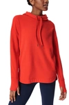 Sweaty Betty Escape Fleece Hoodie In Rich Red