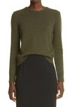 Co Essentials Cashmere Knit Crewneck Sweater In Hunter Green