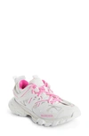 Balenciaga Track Lace-up Sneakers In White/ Fluo Pink