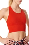 Sweaty Betty Stamina Longline Sports Bra In Rich Red