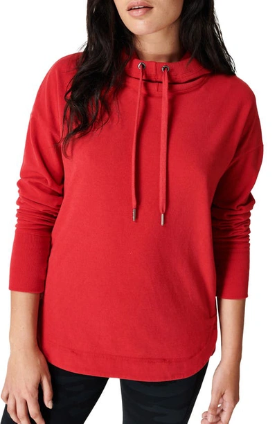 Sweaty Betty Escape Fleece Hoodie In Cardinal Red
