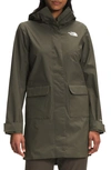 The North Face City Breeze Waterproof Rain Jacket In New Taupe Green
