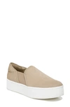 Vince Warren Genuine Calf Hair Platform Sneaker In Dk Doe