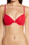 Natori Pure Luxe Underwire T-shirt Bra In Chili / Glow