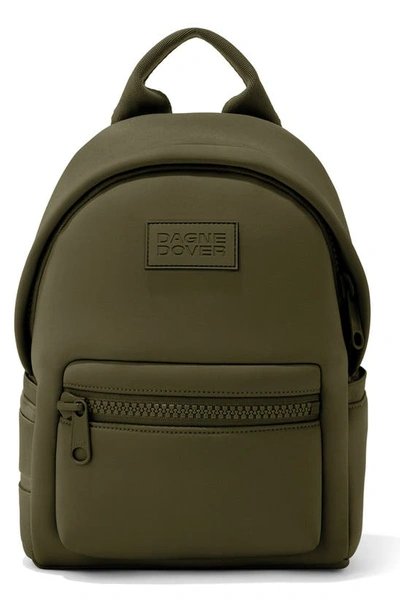 Dagne Dover Small Dakota Neoprene Backpack In Dark Moss