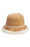 Ugg Women's Sheepskin Bucket Hat In Chestnut