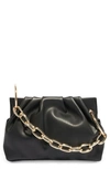 House Of Want Chill Vegan Leather Frame Clutch In Noir